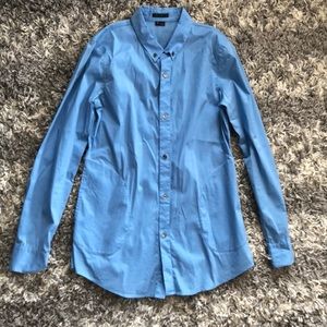 Theory blue pocketed tunic shirt - size M